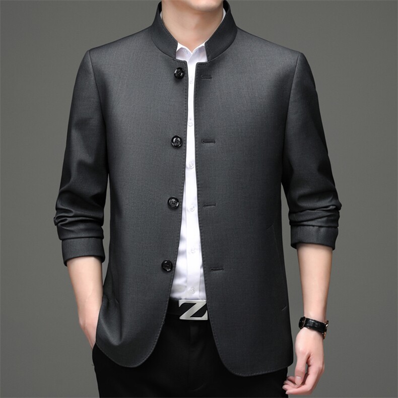 HM8088男士2023年春季新款长袖西服休闲青年夹克西装中山装P198，男装西服，电商B360