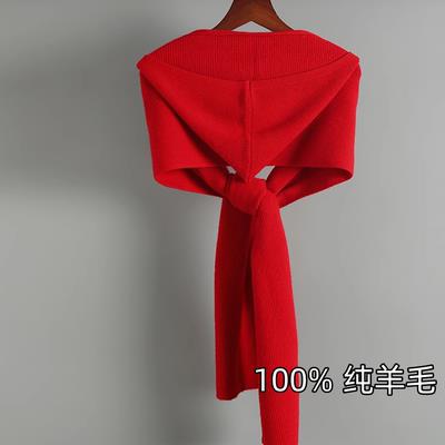 时尚女士秋冬羊毛抽条戴帽披肩保暖舒适百搭显瘦,饰品披肩,洁纯羊绒
