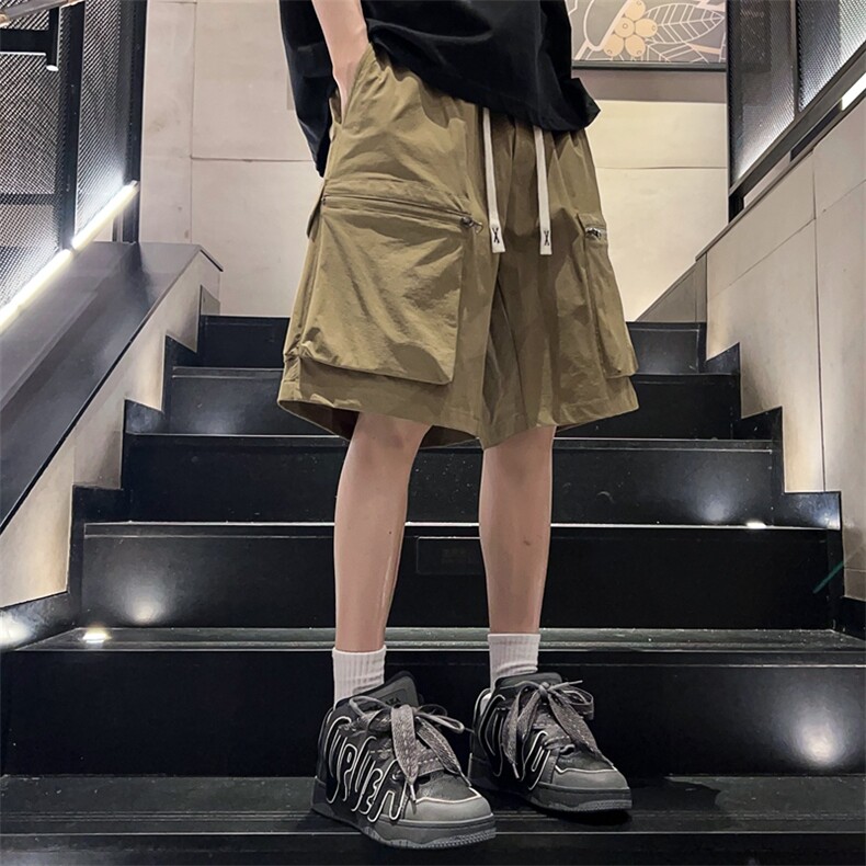 美式高街拉链工装短裤男夏季薄款宽松运动五分裤A406K605特P40,男装牛仔裤,星座309（原A406）