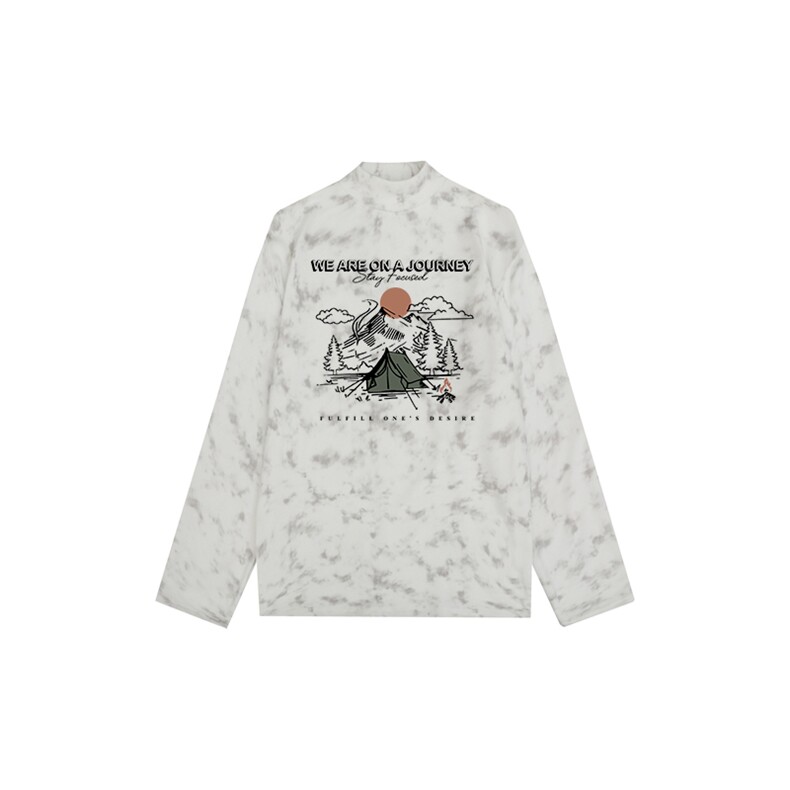 260克重磅扎染德绒半高领打底衫【有货】HD019-DR25524RB-P25，男装T恤，电商019-1