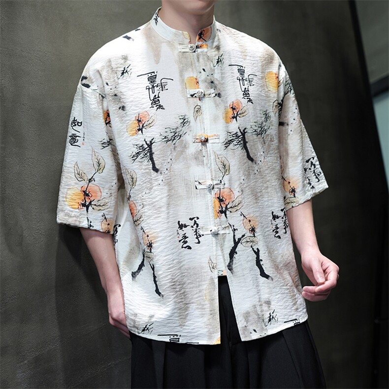 风数码印花衬衫C2501-P55,男装衬衫,星座815-1（原A203A）