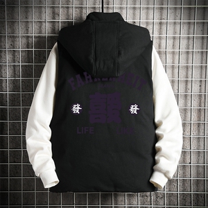 棉马甲男士大码加厚棉背心男坎肩男网格MJ47256-P80图片