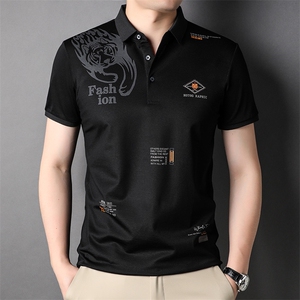 POLO衫男上衣半袖男装衣服男士体恤衫T恤潮牌休闲翻领爸爸短袖男图片