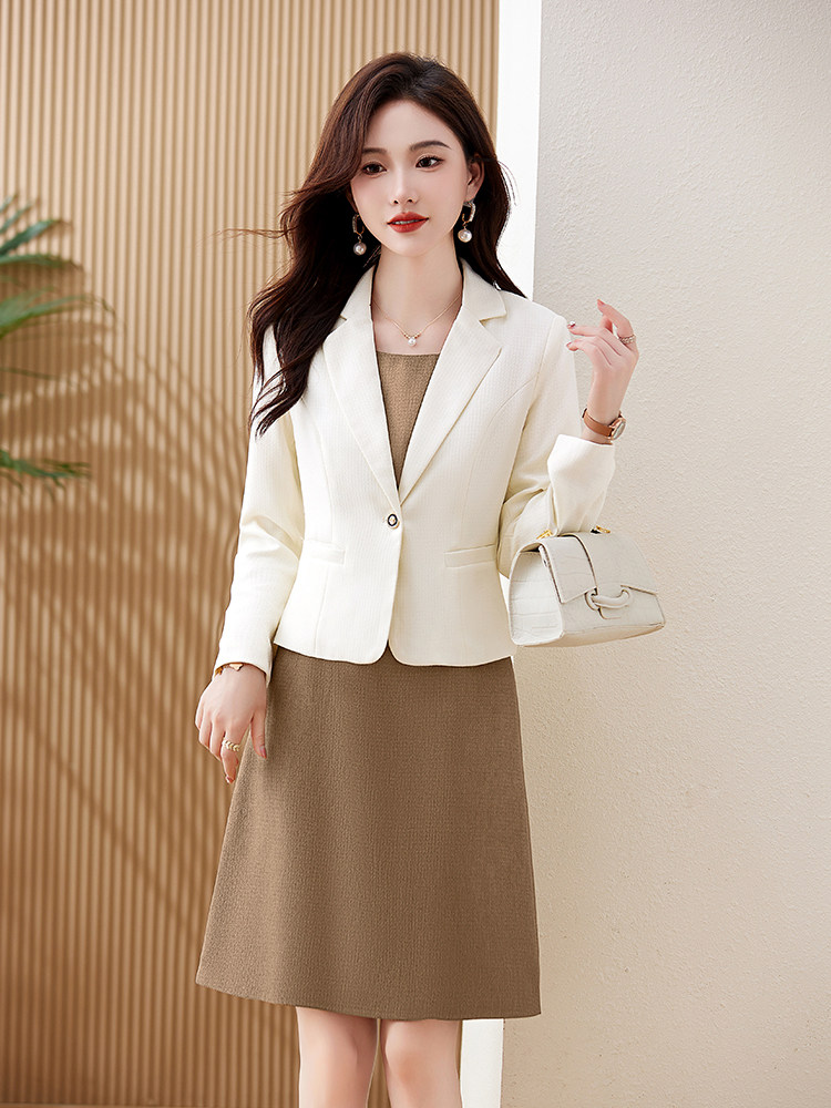 小西装外套连衣裙女2024春秋新款通勤气质名媛洋气裙子,女装连衣裙,贝蕾酷儿