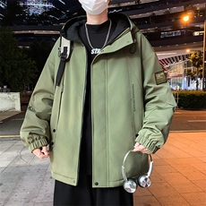 2025新款男休闲宽松冬季加绒加厚连帽夹克，男装夹克，星座1206（原A206）