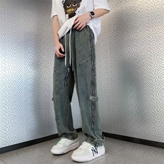 青春流行ins男直筒水洗牛仔裤P68，男装牛仔裤，星座1116-2
