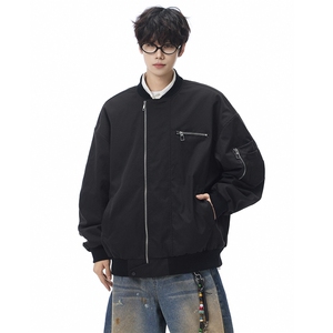秋季夹克男宽松飞行服外套棒球服D329-QM203-P90-控138图片