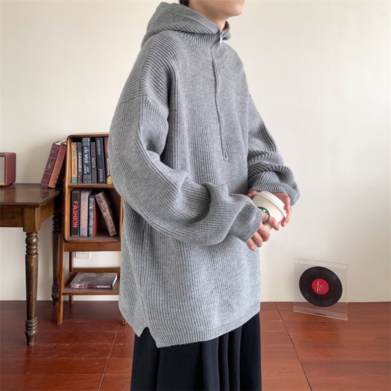 现货高品质的物抖音连帽套头毛衣M3611-P65,男装针织衫/毛衣,星座1212