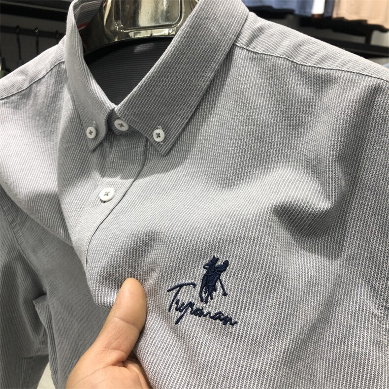 FN22937钱塘2020-1春秋男士纯棉长袖衬衫时尚休闲百搭衬衣P72,男装衬衫,钱塘207-1
