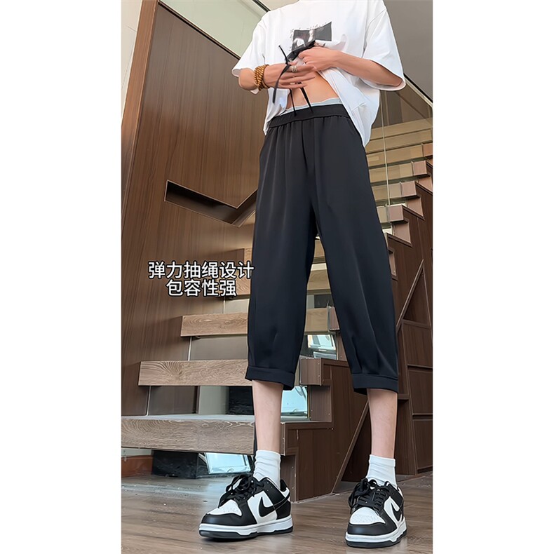 特批28夏季薄款休闲速干百搭七分裤男涤纶,男装牛仔裤,电商基地A086