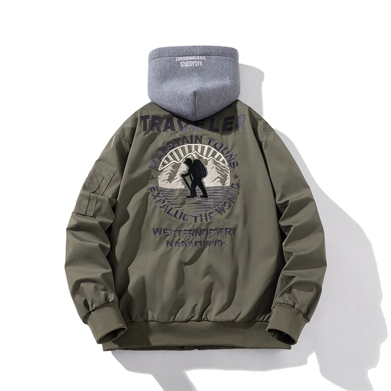 现货三色秋冬季潮牌夹克棉衣棒球服欧美街头飞行员外套情侣装,男装棉衣,电商A105
