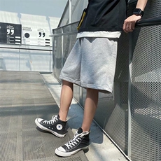 夏季百搭纯色短裤男韩版潮流宽松学生情侣运动休闲五分裤D300-P26，男装休闲裤，星座1008