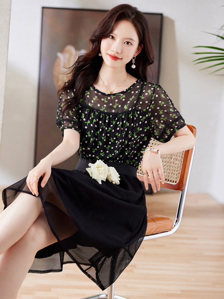连衣裙女士夏装2025新款高级感夏季超火洋气时尚减龄裙子,女装连衣裙,江南富贵女