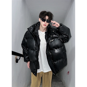 405A  美式高街个性金属设计假两件pu皮棉服   MY24925-P155控188图片