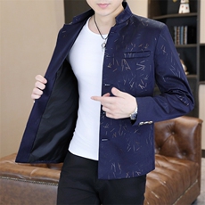 XF507-P80新式中山装男新郎痞帅修身中华立领演出婚礼唐装外套，男装西服，星座507A（原星座306B-2）