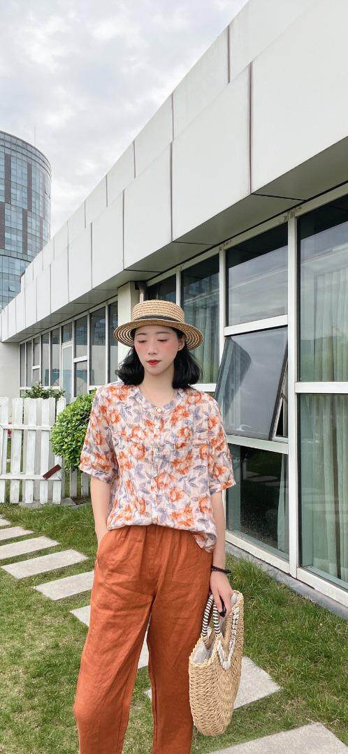 纯苎连衣裙小衫裤子裙子衬衣 时尚风 风淑女风休闲风，女装连衣裙，川哲