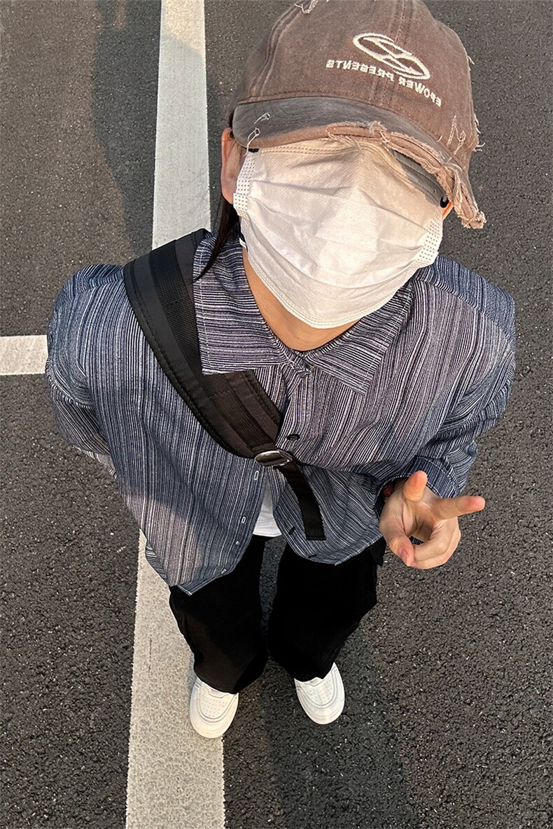 2026春夏新款提花条纹长袖衬衫高品质条纹衬衫复古外套CS252-P40,男装衬衫,星座301C-5