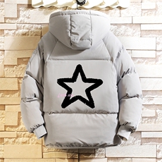 加厚加绒连帽棉衣男大码棉服男面包服男砖墙MY16286-P100，男装棉衣，电商A040A