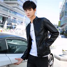 男士皮夹克新款韩版潮流帅气百搭修身男装衣服痞帅外套918P80，男装皮衣，星座1411A