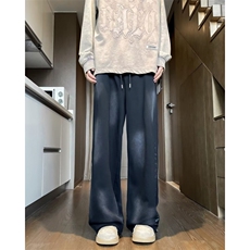 休闲裤男士韩版潮流高街百搭字母渐变色2024秋冬ins长裤K5807-P43，男装休闲裤，星座412-2
