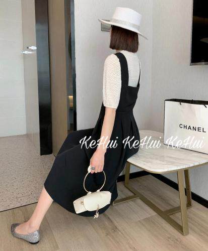 【现货】夏季新款修身假两件背带连衣裙，女装连衣裙，珂 慧