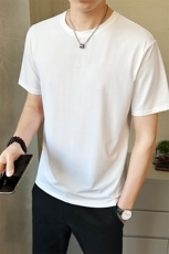 新款男士圆领短袖T恤时尚百搭休闲上衣潮牌半袖T恤T65801-P35，男装T恤，电商A237