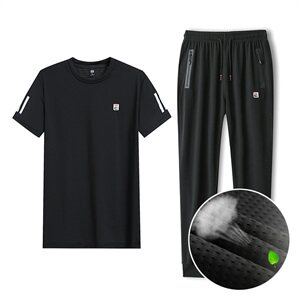 男夏装大码休闲运动套装冰丝网眼 5032-1_L-4XLP100 5XL-9XLP110图片