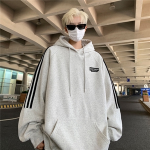 高品质！全棉重磅400克潮牌宽松三条杠连帽卫衣 RH1405JR 特p68图片