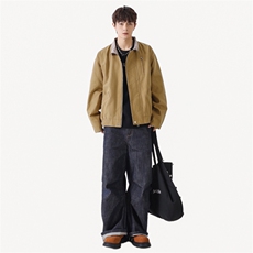 美式vintage豹纹衬衫夹克牛仔短袖外套设计感JK02528-P90，男装工装外套，星座308B-2