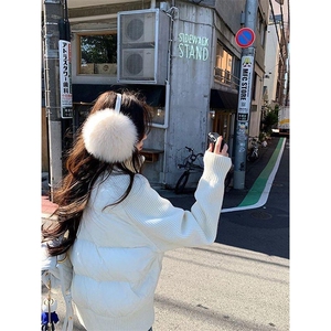 1506A/G78790/P94冬季新款高街时尚针织拼接短款棉服外套图片