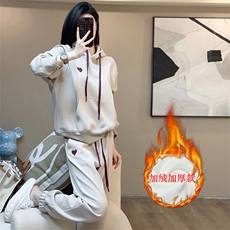数据超好BO款卫衣时尚套装两件套加绒加厚2024秋冬主推休闲春秋女，女装套装/套裙，艾乐芳