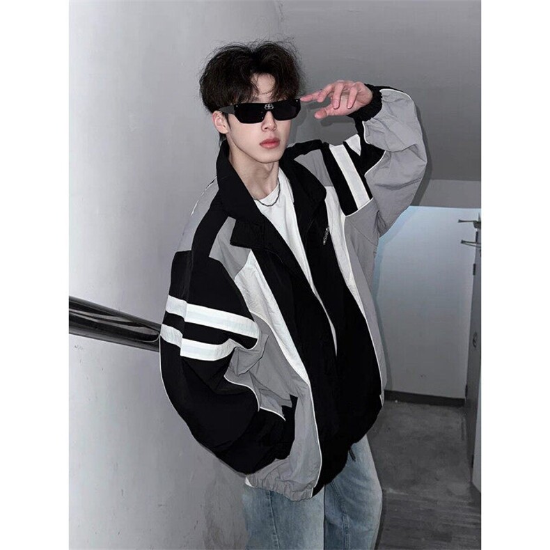 BJHG美式复古撞色夹克外套JK0121-特批80,男装夹克,星座313A(原308A-2)