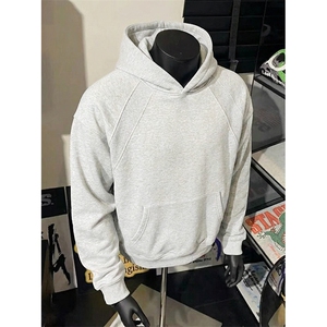 抖音得物二开 26春装美式高街宽松结构螺纹拼接连帽卫衣外套X087图片