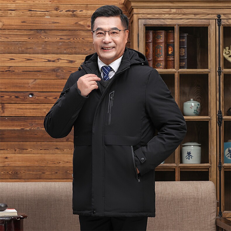 冬季新款羽绒服男士连帽保暖外套中年男装加厚短外套YD6128-P220,男装羽绒服,星座1105-3