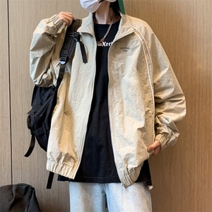 新款刺绣立领外套男春秋潮牌情侣宽松痞帅美式夹克冲锋衣 JK101图片