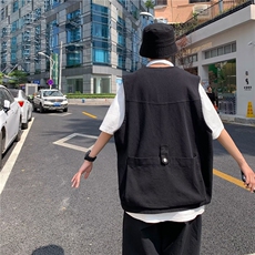 夏季2024新款纯棉斜纹立体袋无袖马甲M2006P35，男装背心/马甲，星座1116-2