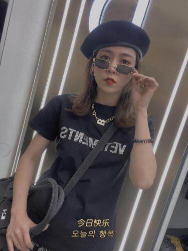 潮烫钻短袖图片