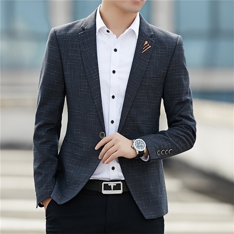 秋冬新款休闲西服男修身商务大码青年韩版单西加绒加厚男士小西装，男装西服，星座505-2（原电商A260-1)