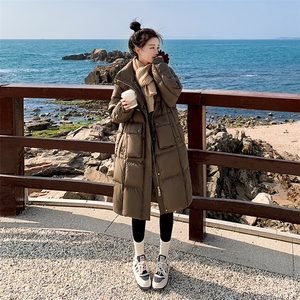 时尚中长款加厚羽绒服女2023年冬新款超防寒保暖宽松白鸭绒气质外图片