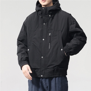 夹棉2025秋冬新款连帽工装夹克男女户外登山服棉服图片