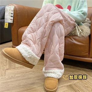 抖音品质冬季新款加厚保暖棉裤葫芦格宽松长裤B315-K877-p65控88图片
