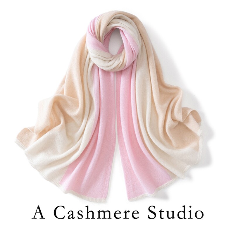 2025年秋季新款三色针织女士大围巾时尚休闲通勤百搭，围巾，鼎坤羊绒