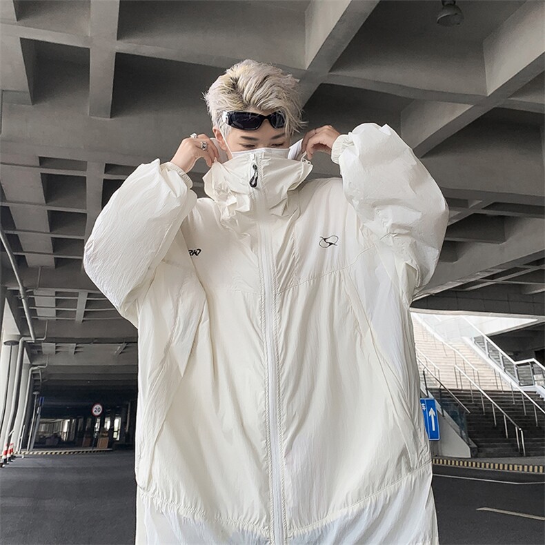 F330-P45夏季轻薄凉感户外运动夹克2024新款机能连帽防晒服现货，男装防晒衣，星座512-6