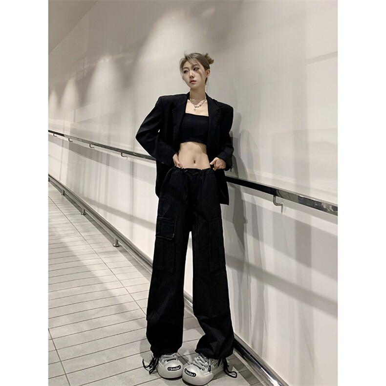 B221 美式ins街头hiphop休闲大口袋宽松工装裤 LK23121-P65 控88图片