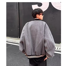 新款简约日系流行慵懒潮流原宿文艺ins时尚棒球服毛呢外套气质，女装短外套，星座506A