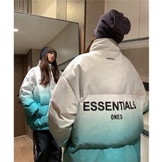 主推中性风渐变色情侣装男装棉衣宽松棉服冬装外套G1036P128，男装棉衣，电商A339