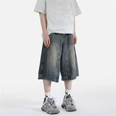 xz905-2-Z039#P45牛仔短裤，男装牛仔裤，星座905-2