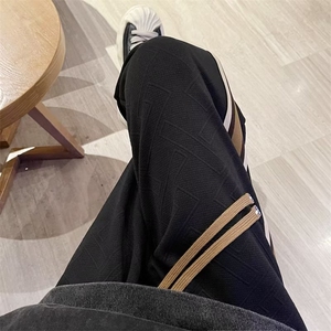 设计感拼接冬季裤子男潮牌ins运动卫裤宽松美式休闲长裤K2804-P36图片