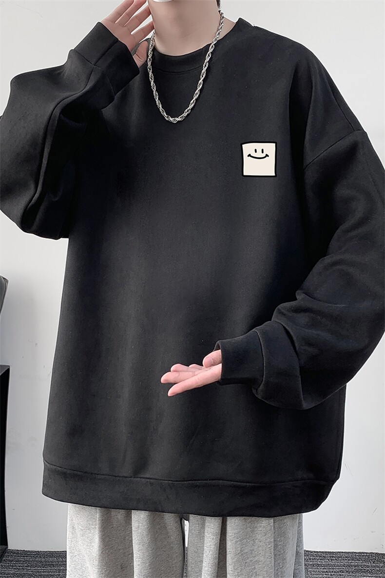 麂皮绒卫衣男大码重磅长袖t恤男JW81316-P35,男装卫衣,电商A040