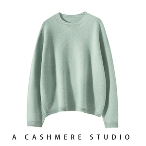 2025年秋季时尚百搭通勤简约休闲7针无缝金银丝圆领，女装羊绒衫，轻暖羊绒